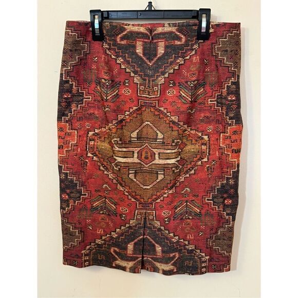Tory Burch KERA Pencil Wool /Silk Marrakech Tapestry Skirt 4 - Picture 4 of 6